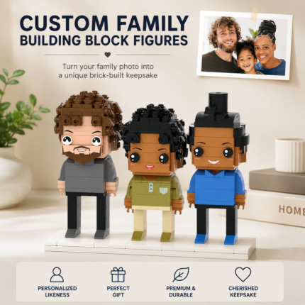 Custom Brick Figurine from Photo – Building Block Style Figure